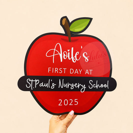 Back To School Apple Sign Personalised