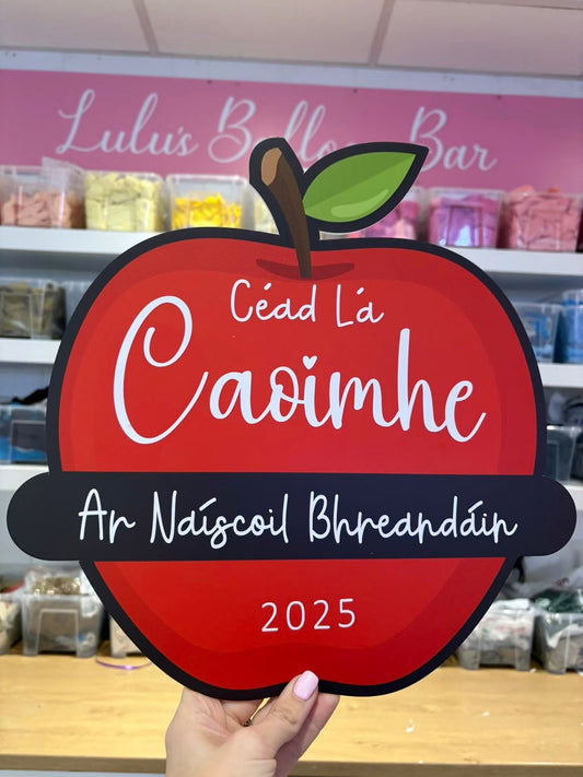 Back To School Apple Sign Personalised